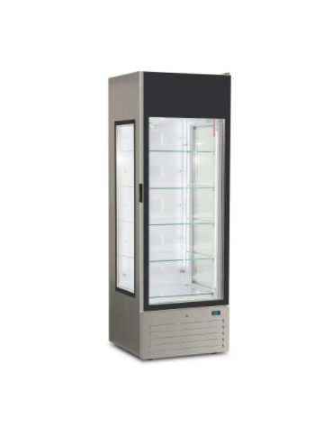 Vetrina gelateria verticale ventilata - vetro laterale - capacità 416 litri - temp. -18°-23°C - mm 680 x 695 x 2000h