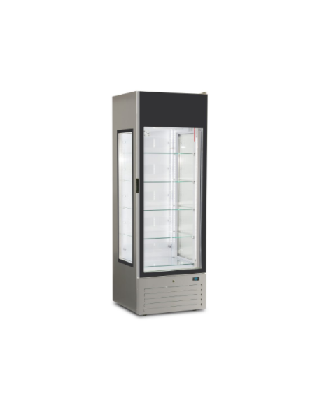 Vetrina gelateria verticale ventilata - vetro laterale - capacità 416 litri - temp. -18°-23°C - mm 680 x 695 x 2000h