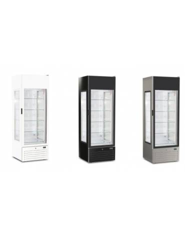Vetrina gelateria verticale ventilata - vetro laterale - capacità 416 litri - temp. -18°-23°C - mm 680 x 695 x 2000h