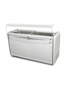 Vetrina per gelato colore bianco caldo da 440 Lt. - temp. - 5°- 20°C - mm 1568 x 700 x 984/1257h