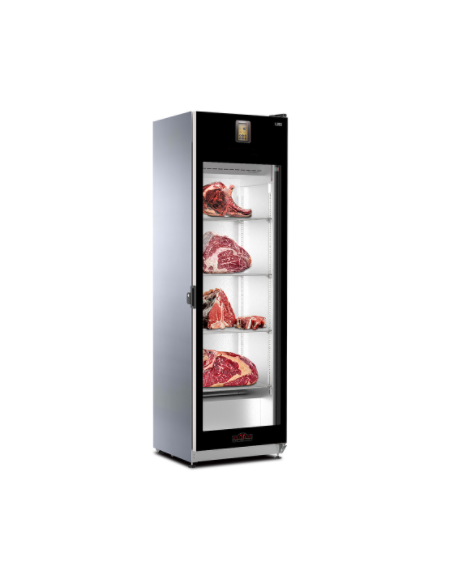 Vetrina refrigerata verticale AISI 304 per carne - 1 porta - 4 ripiani - mm 610 x 603 x 2004h