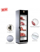 Vetrina refrigerata verticale AISI 304 per carne - 1 porta - 4 ripiani - mm 610 x 603 x 2004h