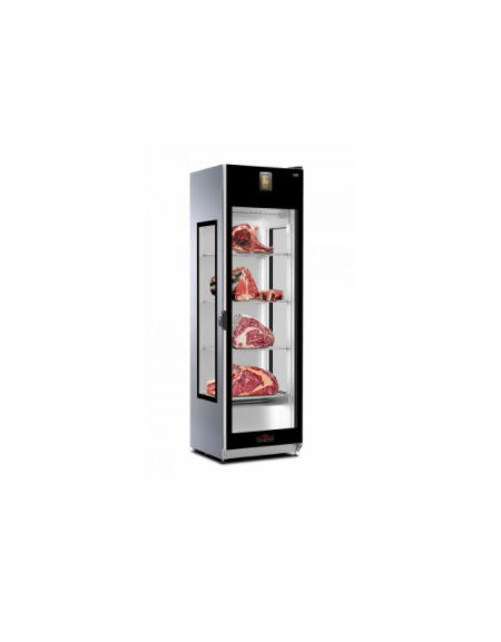 Vetrina refrigerata verticale AISI 304 per carne - 1 porta - 4 ripiani - mm 610 x 603 x 2004h