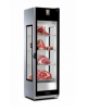 Vetrina refrigerata verticale AISI 304 per carne - 1 porta e vetro laterale - 4 ripiani - mm 610 x 603 x 2004h