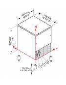 Produttore fabbricatore di ghiaccio a cubetti cavi - Produzione giornaliera 38Kg/24h - Contenitore Kg 15 - Condensazione ad aria