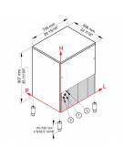 Produttore fabbricatore di ghiaccio a cubetti cavi 75Kg/24h