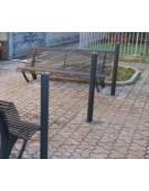 Dissuasore realizzato in tubolare di acciaio zincato e verniciato, da inghisare - cm Ø7,6x122h