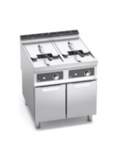 Friggitrice elettrica su mobile -2 Vasche lt. 22+22 - Comandi elettronici - cm 80x90x90h
