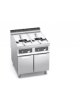 Friggitrice elettrica su mobile -2 Vasche lt. 22+22 - ALTA POTENZA 22x2 Kw  - comandi elettronici - cm 80x90x90h