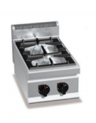 Cucina a gas da banco 2 fuochi ALTA POTENZA - 2 Bruciatore da 7 Kw  - cm 40x71,4x29h