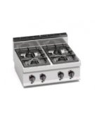 Cucina a gas da appoggio 4 fuochi ALTA POTENZA - 4 Bruciatori da 7 Kw - cm 80x70x29h