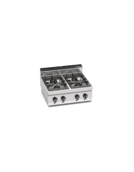 Cucina a gas da appoggio 4 fuochi ALTA POTENZA - 4 Bruciatori da 7 Kw - cm 80x70x29h