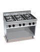 Cucina a gas su vano aperto 6 fuochi ALTA POTENZA - 6 Bruciatori da 7 Kw - cm 120x71,4x90h