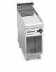 Fry top a gas singolo su mobile a giorno - Piastra Liscia in Compound con rivestimento in acciaio inox AISI 316 - cm 40x71,4x90h
