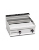 Fry top elettrico doppio da banco - Piastra Liscia in Compound con rivestimento in acciaio inox AISI 316 - cm 80x71,4x29h