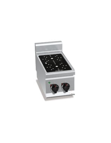 Cucina ad infrarosso da banco - piano cottura in vetroceramica - 2 zone da 1,8 kw - cm 40x60x29h
