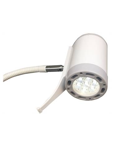 Lampada a 7 Led con braccio a pantografo su stativo carrello indicata per otorinolaringoiatria, ginecologia ed operazioni medica