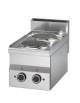 Cucina elettrica da banco - POTENZIATA TRIFASE - 2 piastre tonde da 2 kw - cm 30x60x28h
