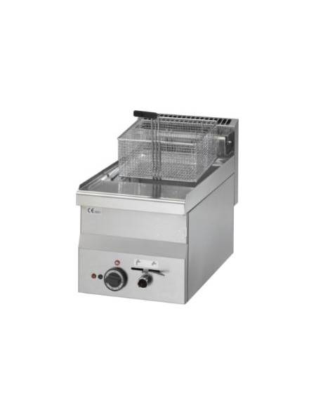 Friggitrice elettrica da banco 1 vasca da 10 lt. - potenza 7,5 Kw MONOFASE- cm 30x60x28h