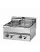 Friggitrice elettrica da banco 2 vasca da 10+10 lt. - POTENZIATA TRIFASE KW 9+9 - cm 60x60x28h