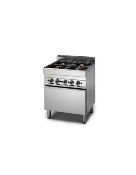 Cucina a gas 4 fuochi con forno elettrico - fuochi 2x3,6 kW + 2x5 kW - cm 70x65x85h