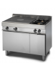 Cucina a gas 2 fuochi + tuttapiastra, con forno  a gas e armadio neutro - potenza totale 21,8 Kw - cm 110x65x85h