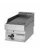 Fry Top elettrico con piastra singola rigata cromata da banco - Potenza totale 4,5 kW - cm 40x65x28h