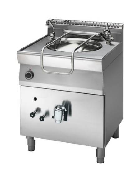 Pentola a gas, riscaldamento indiretto - capacità 50 Lt - potenza 13,7 Kw - cm 70x70x85h