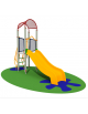 Gioco torretta per bambini "zero legno"  in alluminio con scivolo in polietilene - cm 75x304x210h
