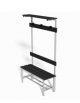 Panca in alluminio sez. mm 30x30. doghe in HPL nero - lunghezza 1 mt - completa  (fornita smontata)