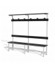 Panca in alluminio sez. mm 30x30. doghe in HPL nero - lunghezza 2 mt - completa (fornita smontata)