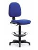 Sgabello ergonomico con poggiapiedi regolabile, senza braccioli - Mov. 10 L - Rivestimento in tessuto ignifugo