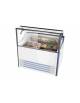 Vetrina gelato statica 6 vaschette gusti da Lt. 5 con vetro dritto per gelato mantecato - cm 117,8x73,7x122,8h