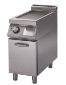 Fry Top elettrico su vano con porta, piastra singola liscia  - potenza totale 7,5 kW - cm 40x90x87h