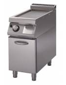 Fry Top a gas su vano con porta, piastra singola rigata - potenza totale 7 kW - cm 40x90x87h