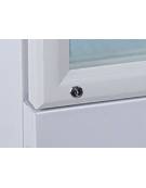 Vetrina espositore bevande slim con opalina pubblicitaria - colore bianco - refrigerazione statica +1°/+10°C cm 36x42,2x188h