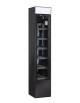 Vetrina bevande refrigerata nera stretta piccola Lt. 105 con cassetto luminoso - Temperatura +1°/+9°C cm 36x32x187,7h