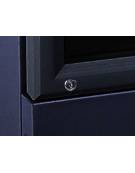 Vetrina bevande refrigerata nera stretta piccola slim Lt. 105 con cassetto luminoso colore nero - Temperatura +1°/+9°C cm 36x42x