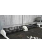 Portabici 7 posti realizzato completamente in acciaio zincato e verniciato, fianchi in cemento - cm 278x75,2x48,9h