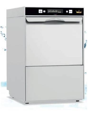 Lavabicchieri cesto quadro cm 40x40 - doppio dosatore di detergente - altezza massima del bicchiere cm 27,5 - cm 47x55,5x71h