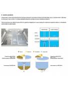 Lavabicchieri cesto quadro cm 40x40- controllo elettronico - altezza massima del bicchiere cm 29,5 - cm 47x55,5x71h