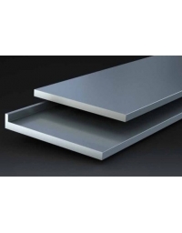 Top in acciaio inox con alzata posteriore per retrobanco bar con lunghezza cm 125