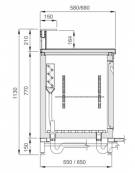 Banco bar refrigerato 4 sportelli motore interno da cm. 300