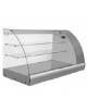 Vetrina refrigerata da banco con vetri curvi alti  - illuminazione al led - Ventilata +6° +12°C - cm 126x57 x67h