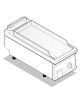 Fry top elettrico da banco, 6 kw, piastra singola liscia cromata spazzolata - zona di cottura cm 34,9x69,8 - cm 40x90x28h