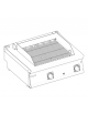 Griglia elettrica a contatto con acqua da banco, superficie di cottura cm 54,5x64 - potenza 10,8 Kw - cm 80x90x28h