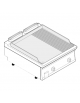 Fry top elettrico da banco, 7,8 kw, piastra 2/3 liscia e 1/3 rigata cromata spazzolata - cm 80x70x28h