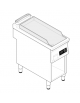 Fry top elettrico trifase - 3,9 kw su vano aperto, piastra liscia singola cromata spazzolata - controllo elettronico - cm 40x70x