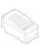 Fry top elettrico da banco, 3,9 kw, piastra singola liscia cromata spazzolata - zona di cottura cm 34,6x56,4 - cm 35x70x28h