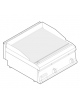 Fry top elettrico da banco, 7,8 kw, piastra doppia liscia cromata spazzolata - zona di cottura cm 69,6x56,4 - cm 70x70x28h